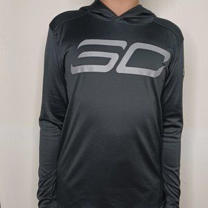 Under Armour Kids Logo Hoodie (Big Kids M), Black